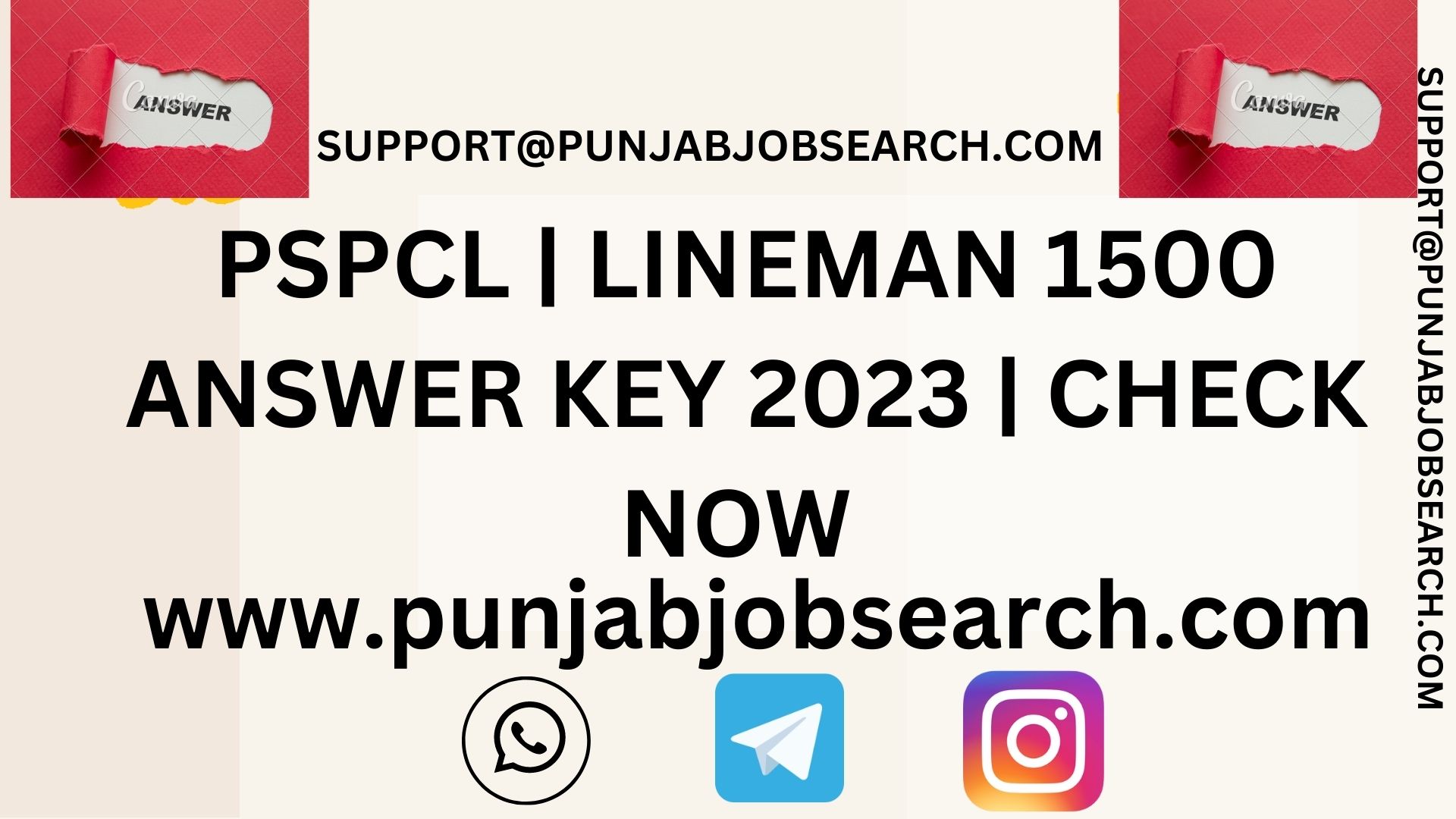 PSPCL | LINEMAN 1500 ANSWER KEY 2023 | CHECK NOW