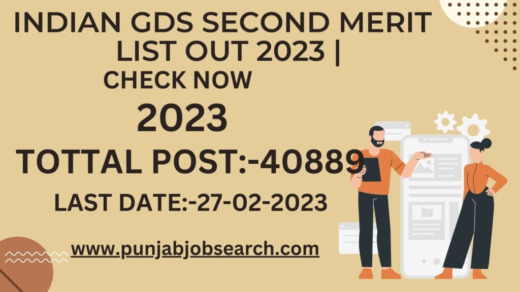 INDIAN GDS SECOND MERIT LIST OUT 2023 | 