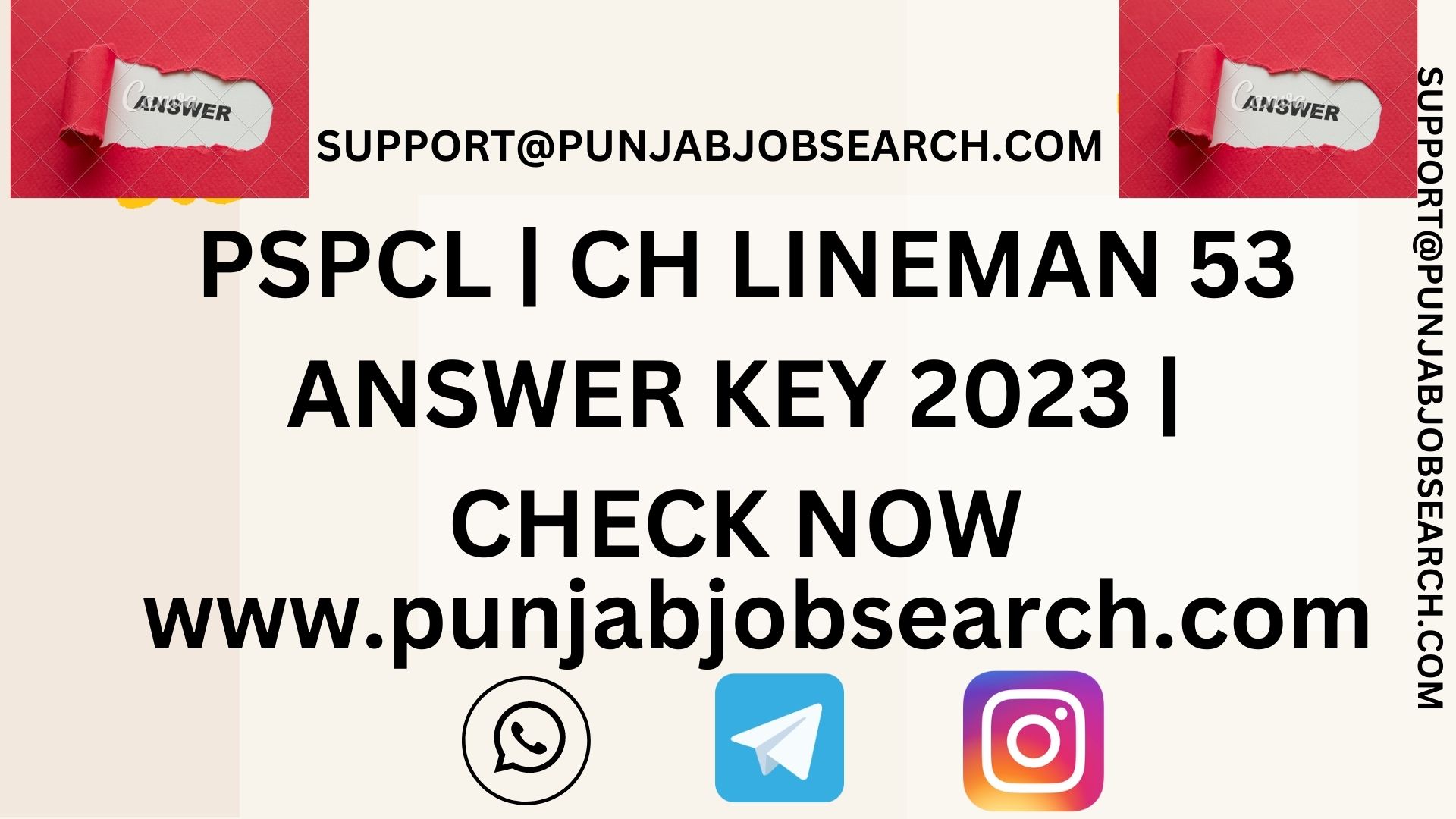 PSPCL | CH LINEMAN 53 ANSWER KEY 2023 |