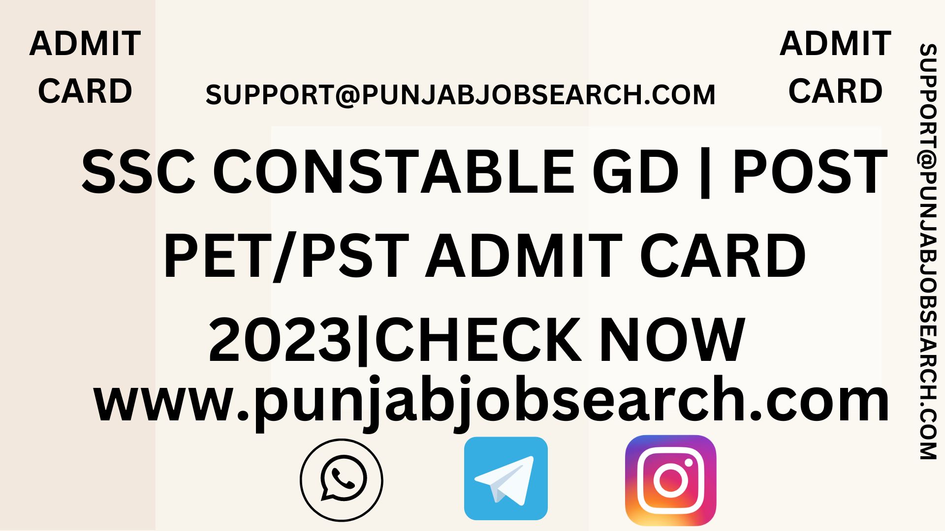 SSC CONSTABLE GD | POST PET/PST ADMIT CARD 2023|