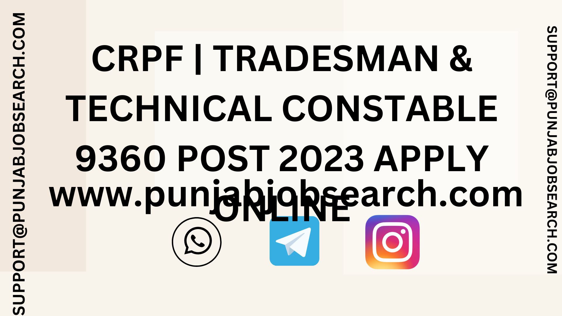 CRPF | TRADESMAN & TECHNICAL CONSTABLE 9360 POST 2023 APPLY ONLINE