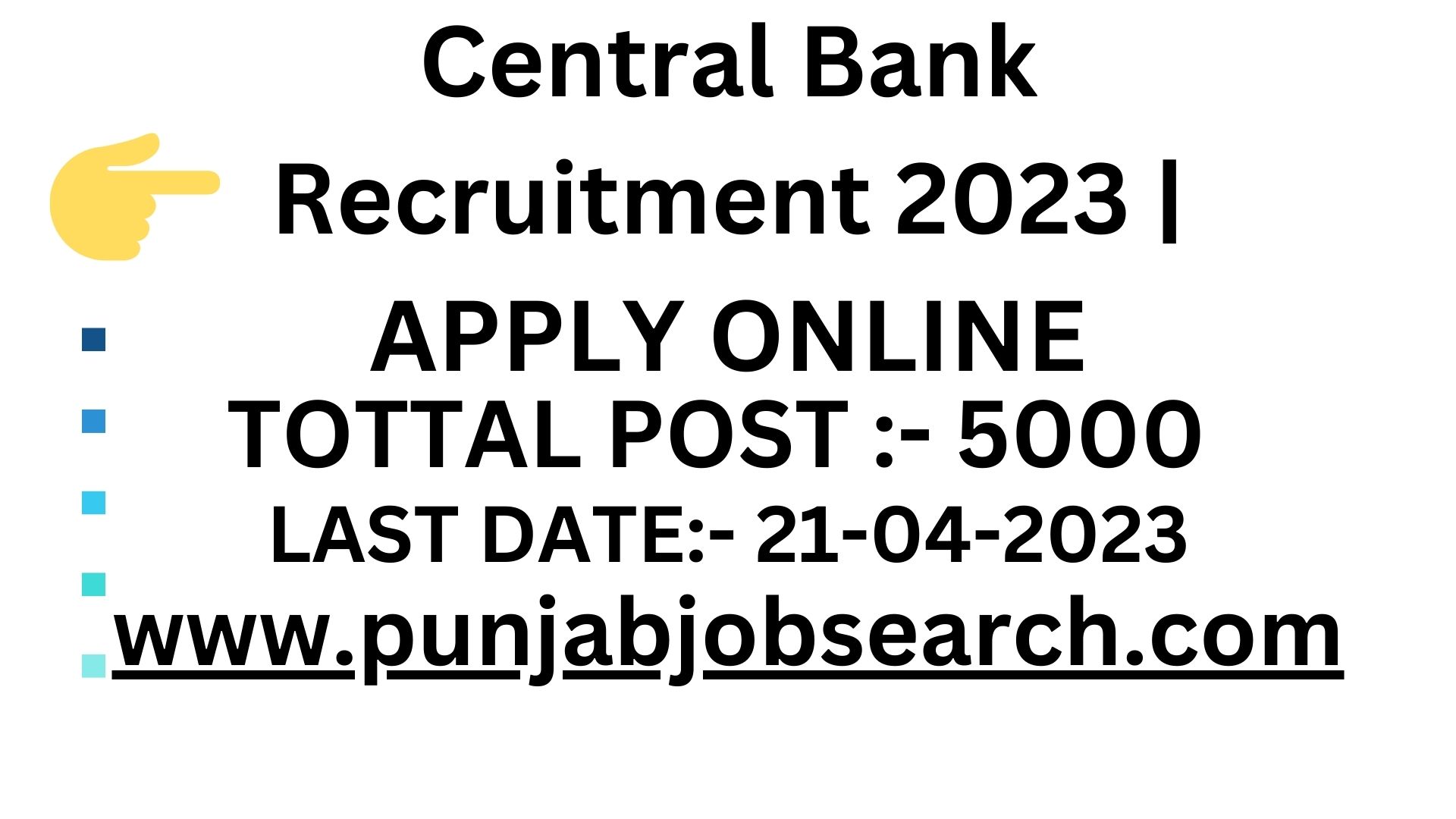 Central Bank Recruitment 2023 | APPLY ONLINE