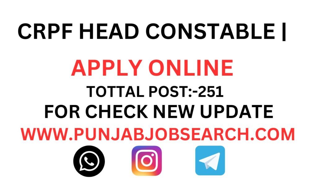 CRPF HEAD CONSTABLE |