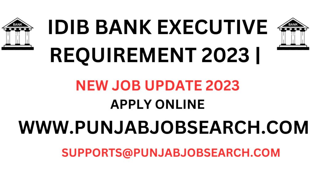 IDIB BANK EXECUTIVE REQUIREMENT 2023 | 