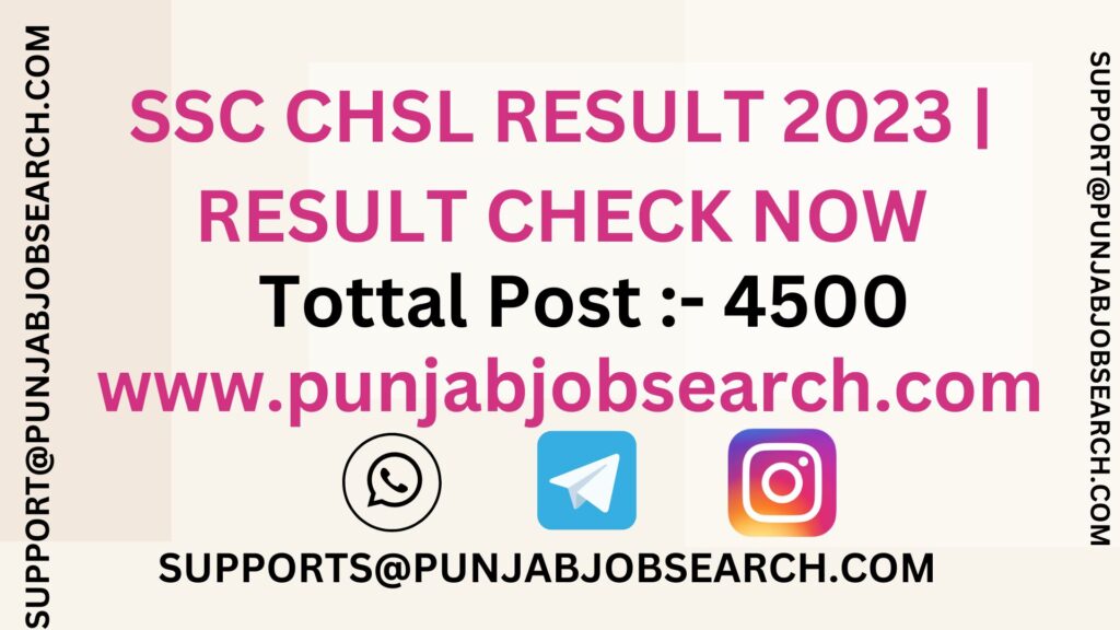 SSC CHSL RESULT 2023 |