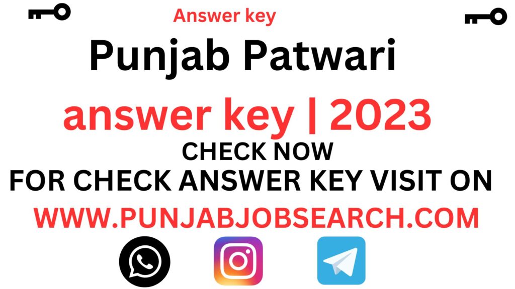 Punjab Patwari answer key |