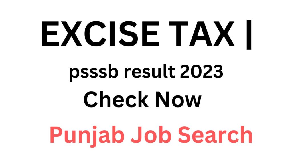 EXCISE TAX | 