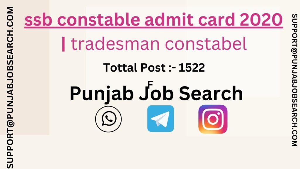 ssb constable admit card 2020 |