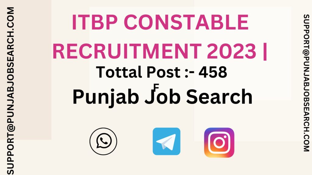 ITBP CONSTABLE RECRUITMENT 2023 |