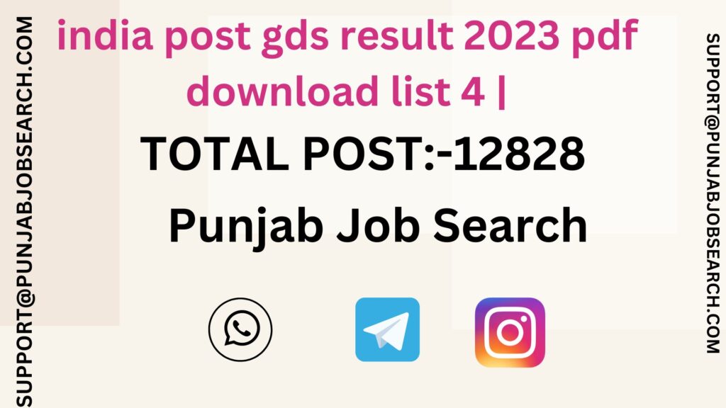 india post gds result 2023 pdf download list 4 | 