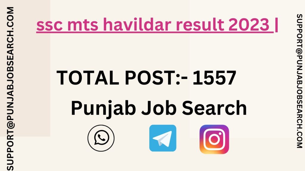 ssc mts havildar result 2023 |