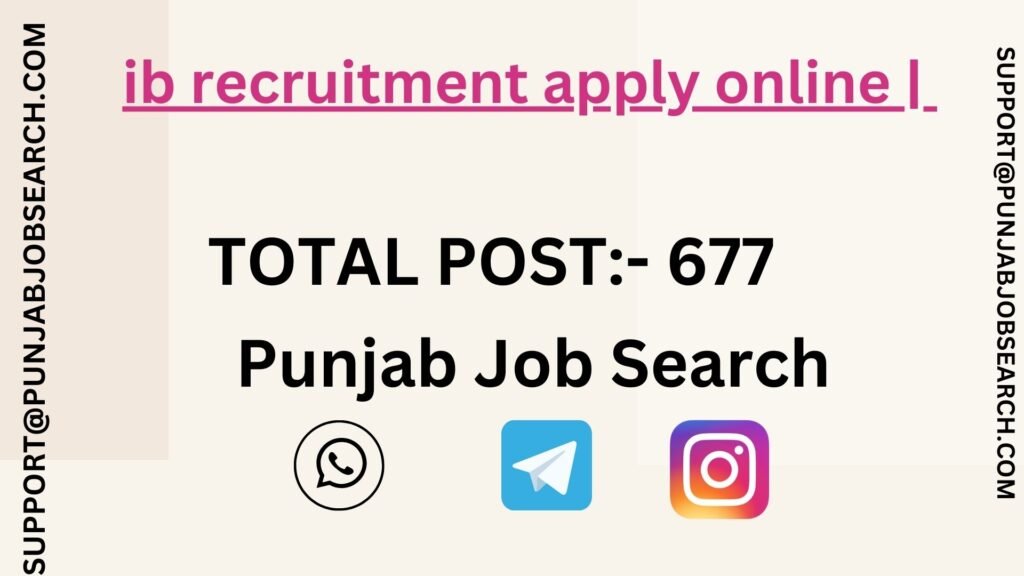 ib recruitment apply online |