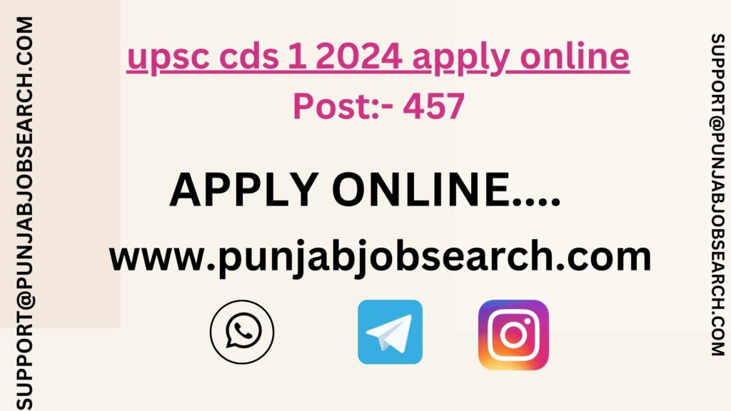 upsc cds 1 2024 apply online 