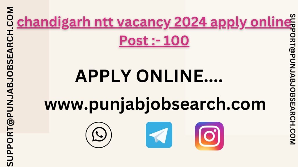 chandigarh ntt vacancy 2024 apply online