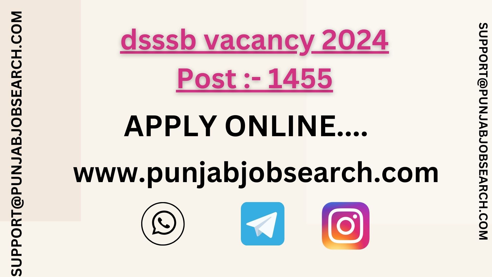 dsssb vacancy 2024