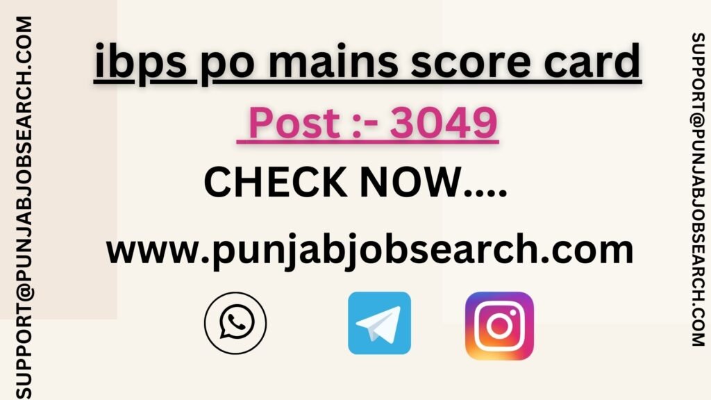 ibps po mains score card