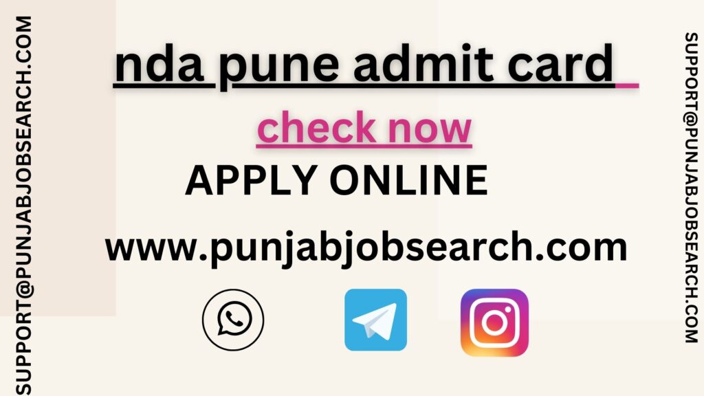 nda pune admit card