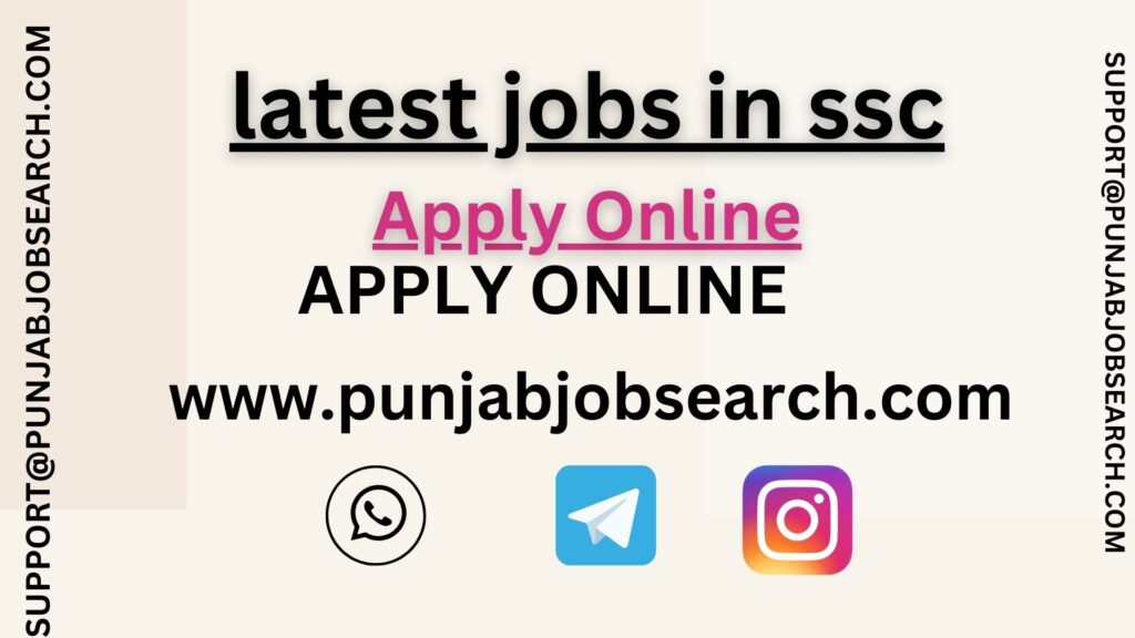 latest jobs in ssc