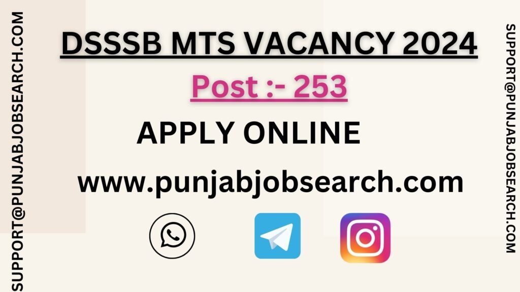 DSSSB MTS VACANCY 2024