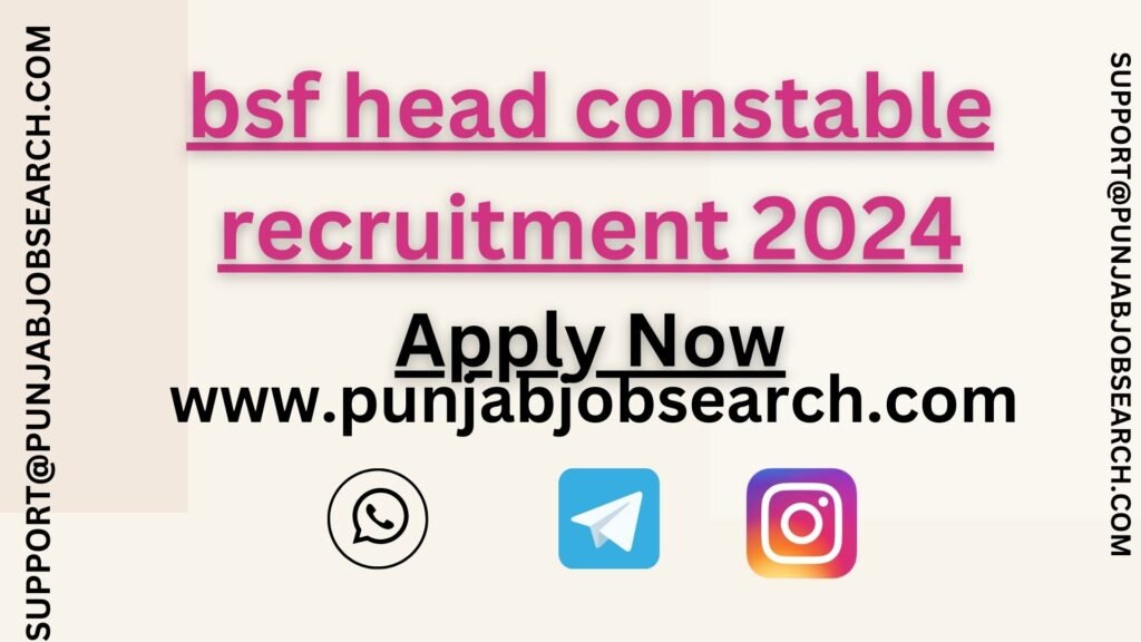 bsf head constable recruitment 2024