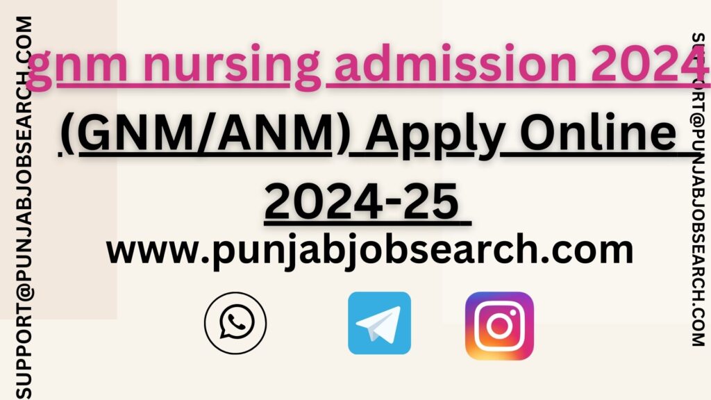 gnm nursing admission 2024