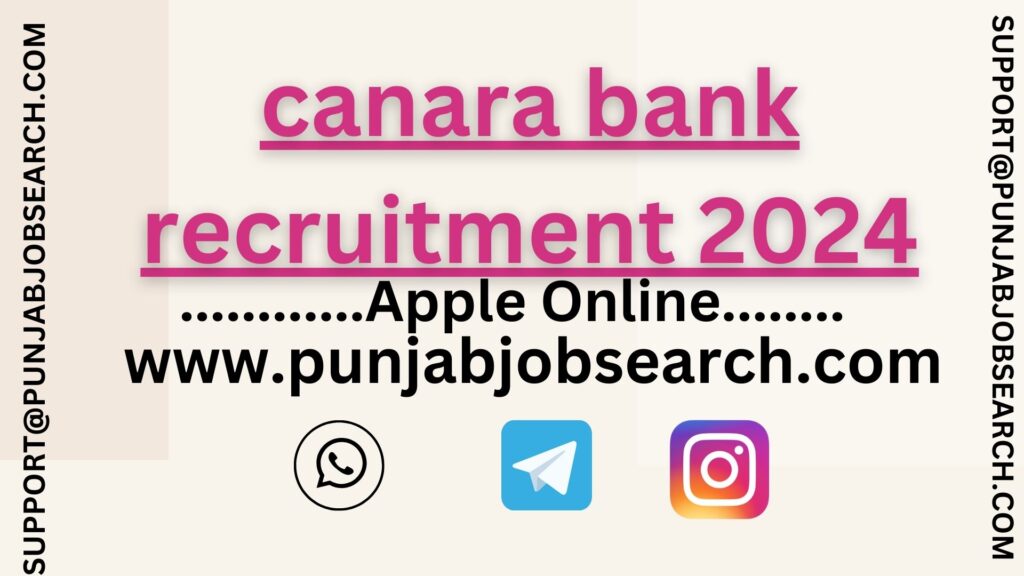 canara bank recruitment 2024