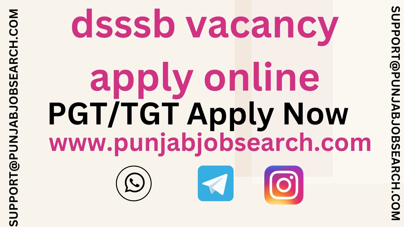 dsssb vacancy apply online