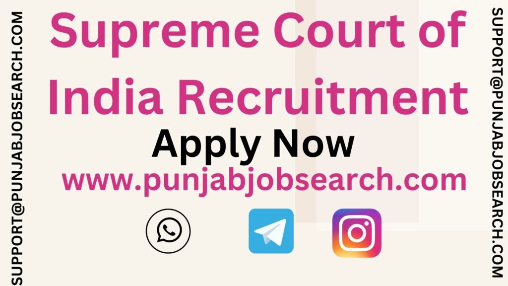 Supreme Court of India Recruitment